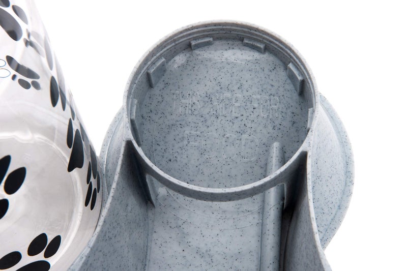 LixitÂ® Reversible Water or Dry Food Feeders for Dogs and Cats - Made in USA (Gray, 4 Quart) - Image 5